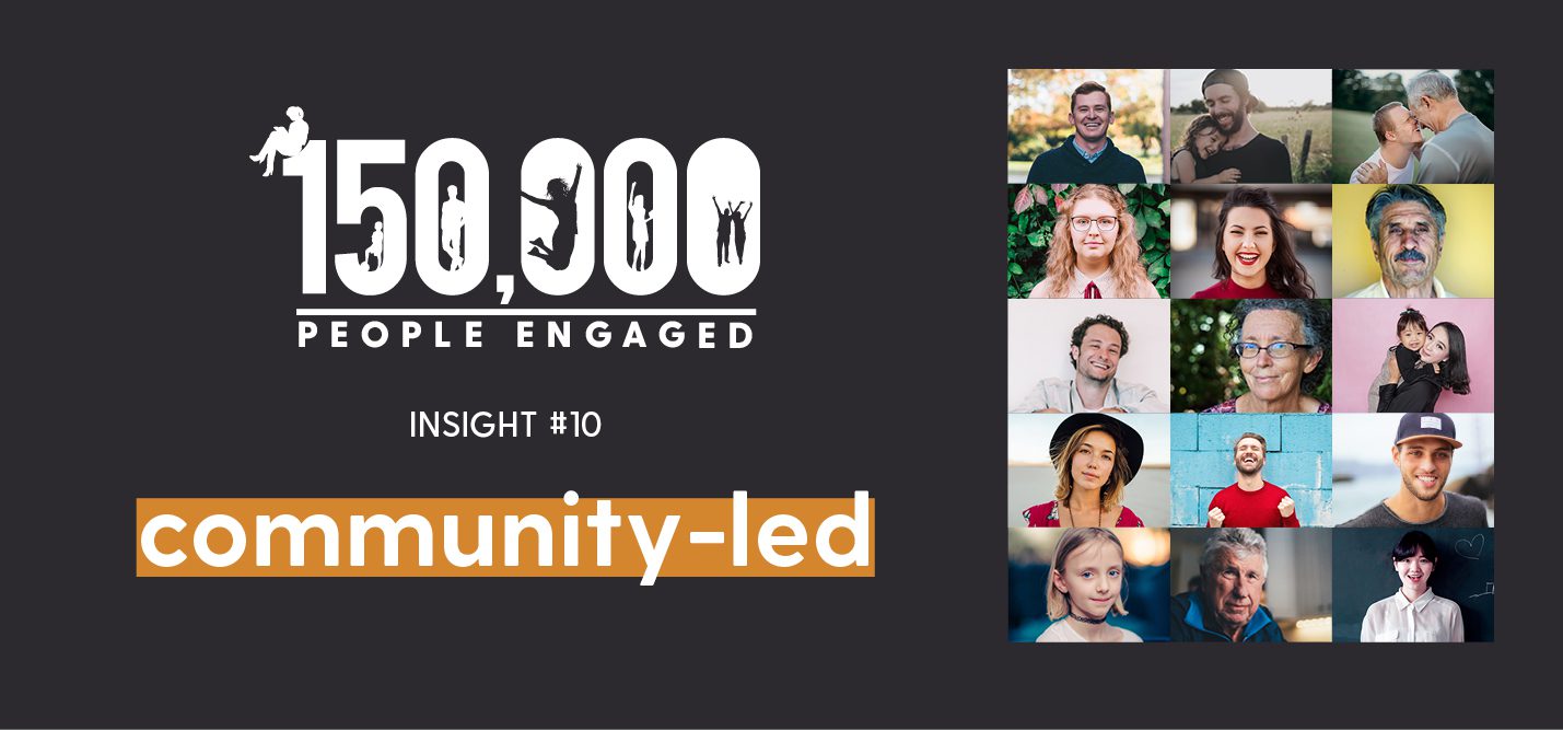 150,000 people engaged – Community insight #10 Community-led engagement
