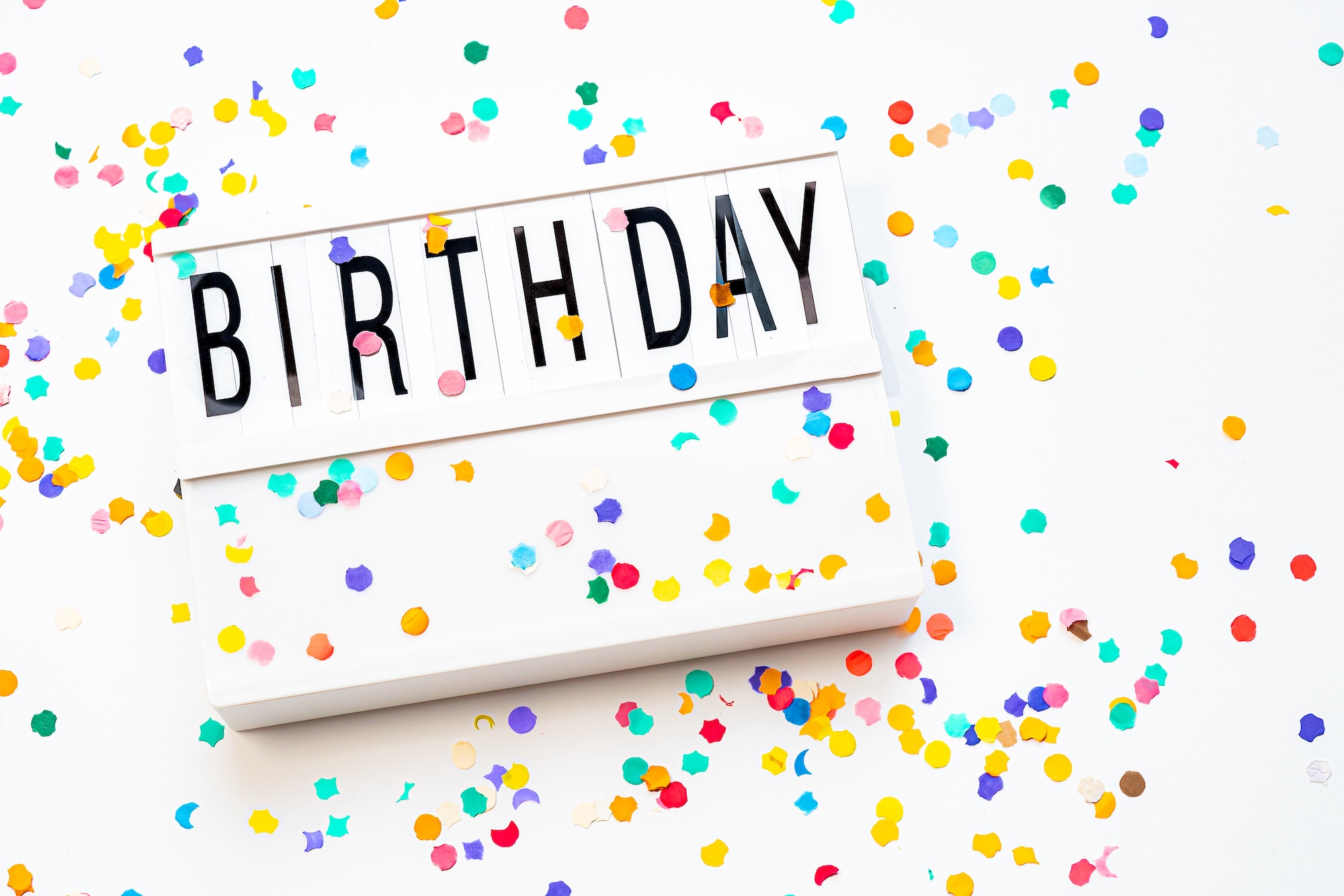 Photo by Ylanite Koppens: https://www.pexels.com/photo/birthday-letterboard-with-confetti-3123915/