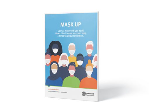 Mask Up Poster for QLD Health COVID