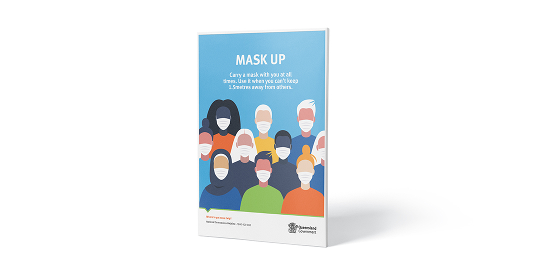 Mask Up Poster for QLD Health COVID