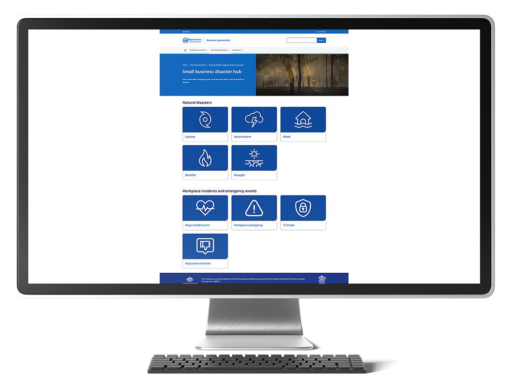 Disaster hub website