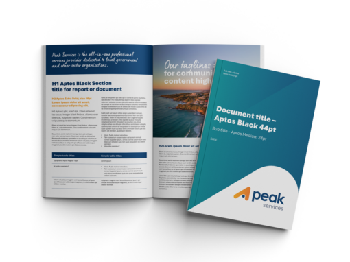 Peak services brochure design Peak services brochure design