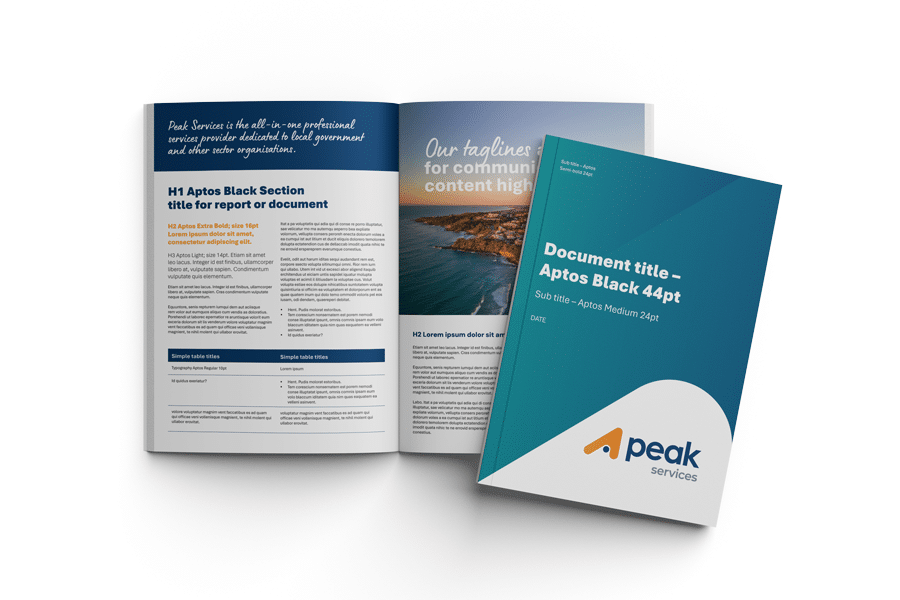Peak services brochure design