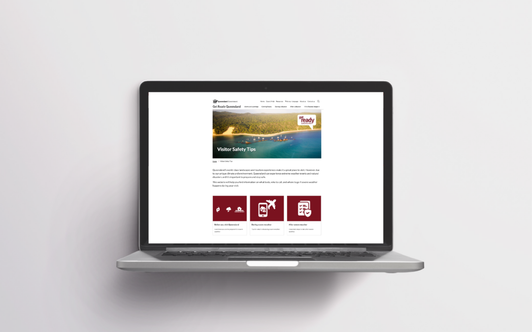 Visitor safety tips webpage laptop mockup 01