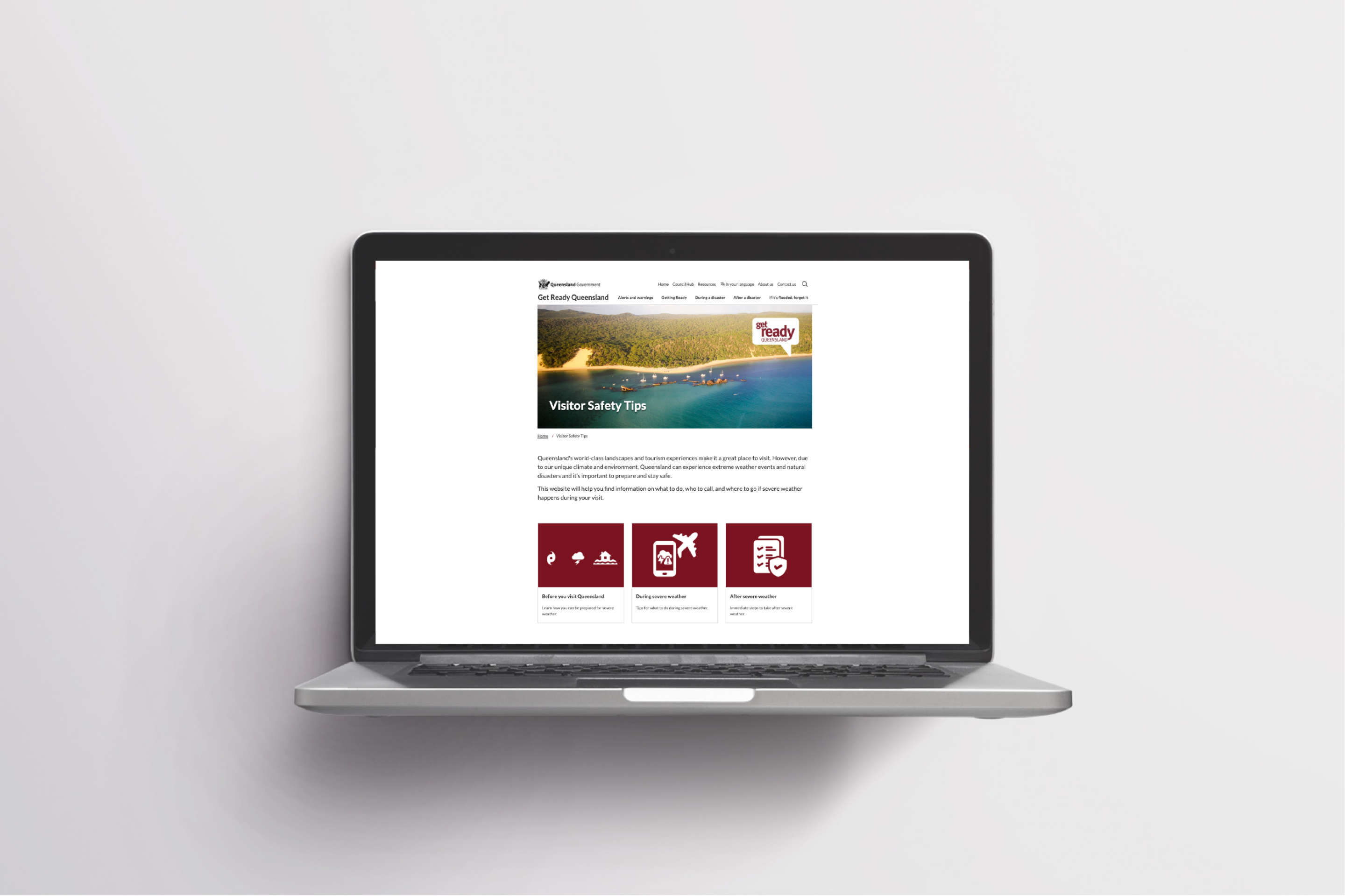 creative-cv-15 Visitor safety tips webpage laptop mockup 01 scaled